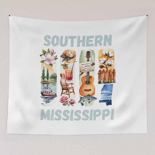 Item preview, Southern Mississippi – hospitality & magnolia state pride design designed and sold by CleanDecor.