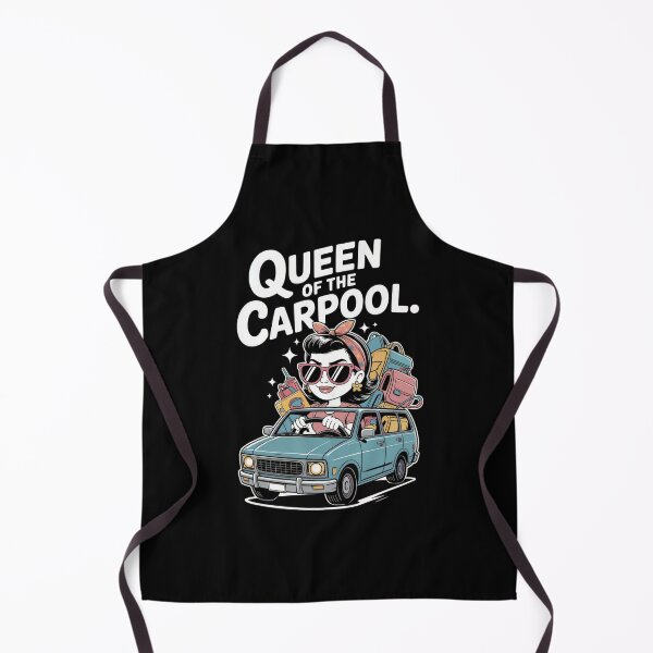 Item preview, Queen of the Carpool – Funny Retro Mom designed and sold by Junkie-Worx.