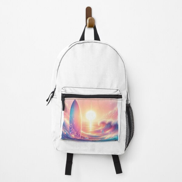Item preview, Dreamy Surfboard Sunset – Magical Ocean Glow Illustration designed and sold by Kalpa.