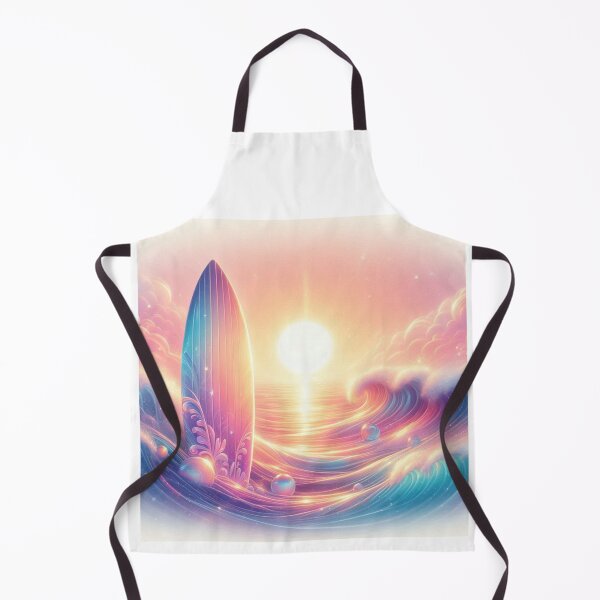 Item preview, Dreamy Surfboard Sunset – Magical Ocean Glow Illustration designed and sold by Kalpa.