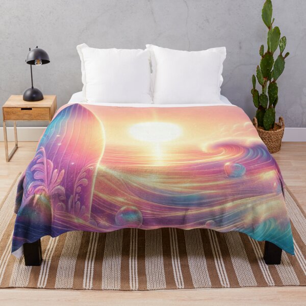 Item preview, Dreamy Surfboard Sunset – Magical Ocean Glow Illustration designed and sold by Kalpa.