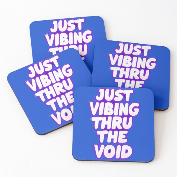 Item preview, Just Vibing Thru The Void Aesthetic Vaporwave Space Quote designed and sold by Snark & Spark.