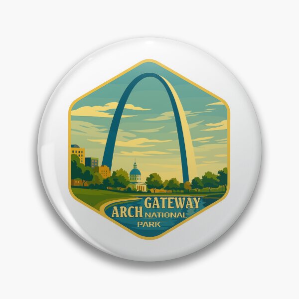 Item preview, Gateway Arch National Park Retro Sticker designed and sold by Ismeal Von.