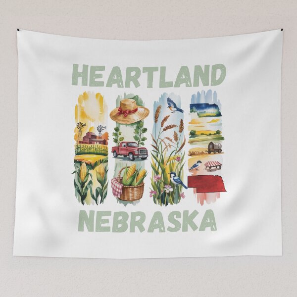 Item preview, Heartland Nebraska – cornfields & midwest pride design designed and sold by CleanDecor.
