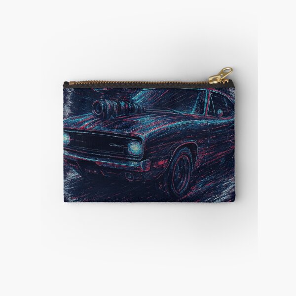 Item preview, Glitch Art Muscle Car Supercharged Neon Racer designed and sold by TrendznHitz.