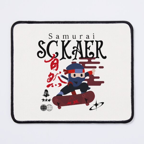 Item preview, skateboarding samurai designed and sold by lino4king.