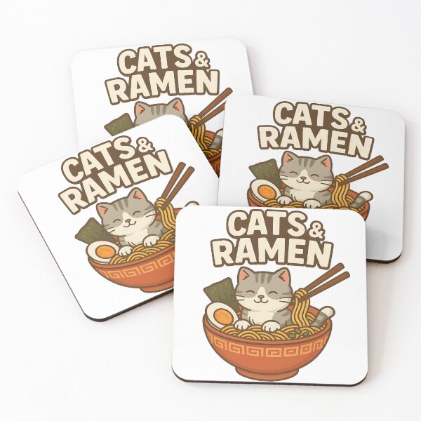 Item preview, Cute Cat & Ramen Noodle Soup  designed and sold by k3rstman1.