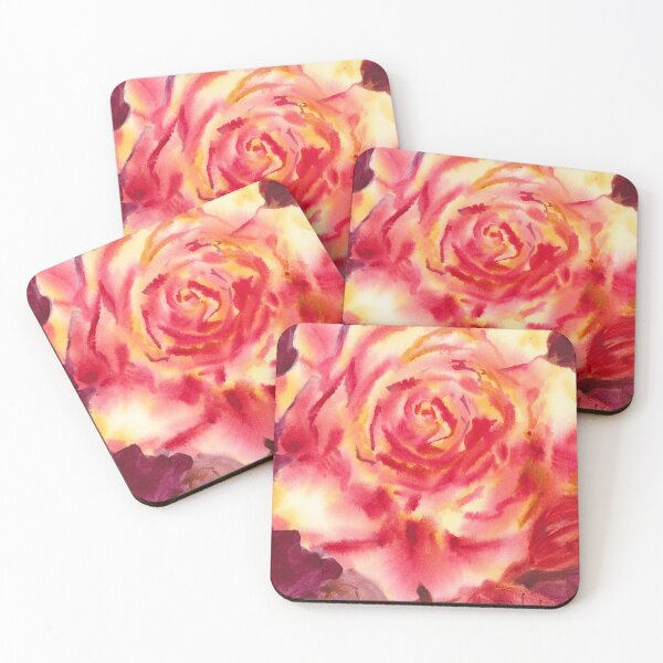 Item preview, Glowing Quinacridone Rose Negative Watercolor Painting designed and sold by Valerie Englehart.