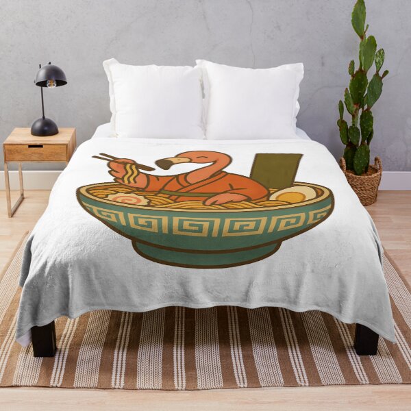 Item preview, Hungry Flamingo Enjoying Delicious Japanese Ramen Noodles designed and sold by k3rstman1.