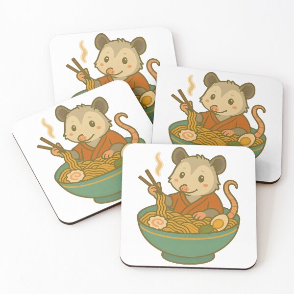 Item preview, Adorable Possum Enjoying Delicious Ramen Noodles designed and sold by k3rstman1.