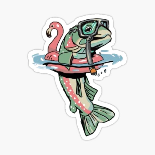 Item preview, fish in floaty with an upsidedown designed and sold by acker4320.