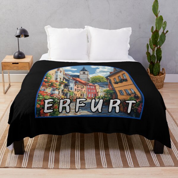Item preview, Erfurt in Thuringia, Germany Retro Art Travel Landscape Badge designed and sold by MaateoDesign.