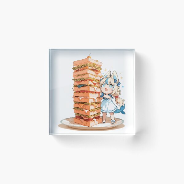 Item preview, Sameko Saba Chibi - Giant Sandwich Surprise Art designed and sold by Eaterweal.