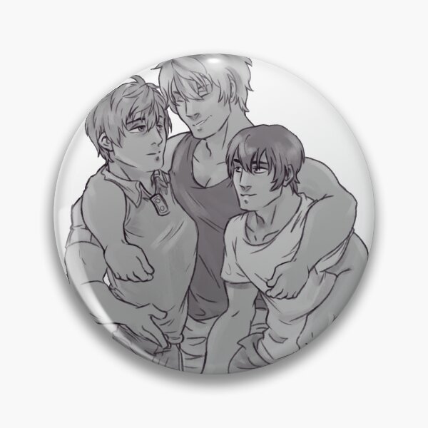Item preview, The College Trio - Grayscale Hug designed and sold by AstralRavens.