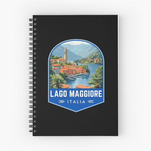 Item preview, Lago Maggiore, Italy Vintage Travel Art Badge designed and sold by MaateoDesign.