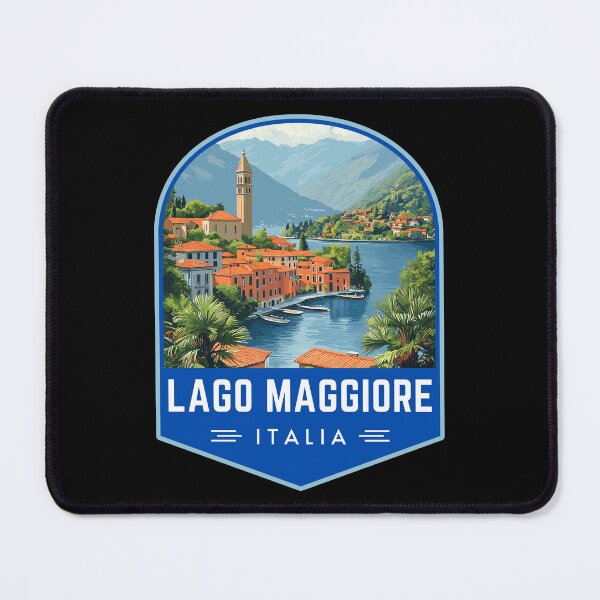 Item preview, Lago Maggiore, Italy Vintage Travel Art Badge designed and sold by MaateoDesign.