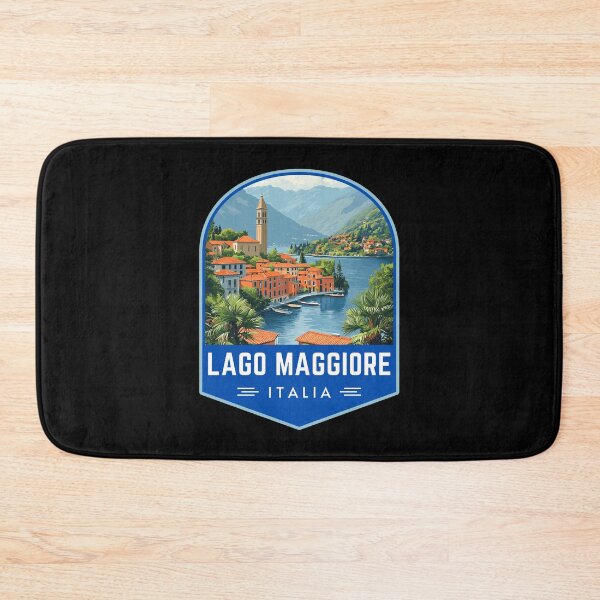 Item preview, Lago Maggiore, Italy Vintage Travel Art Badge designed and sold by MaateoDesign.