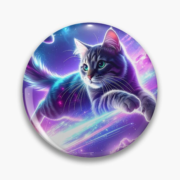 Artikelvorschau, Galaxy Cat Luna: Kometenjagd der Extraklasse entworfen und verkauft von ・Meow Force ・Glitch Pop.