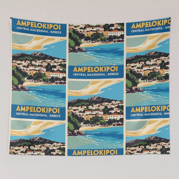 Item preview, Ampelokipoi Central Macedonia Greece Vintage Travel Retro Tourism designed and sold by TravelersGems.