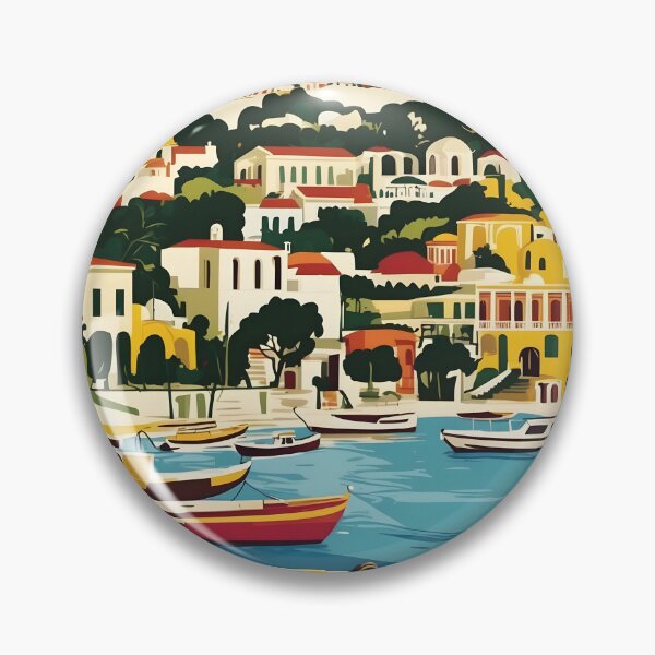 Item preview, Salamina Attica Greece Vintage Travel Retro Tourism designed and sold by TravelersGems.