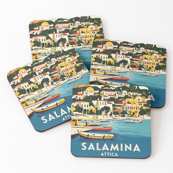 Item preview, Salamina Attica Greece Vintage Travel Retro Tourism designed and sold by TravelersGems.