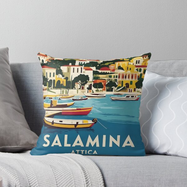 Item preview, Salamina Attica Greece Vintage Travel Retro Tourism designed and sold by TravelersGems.