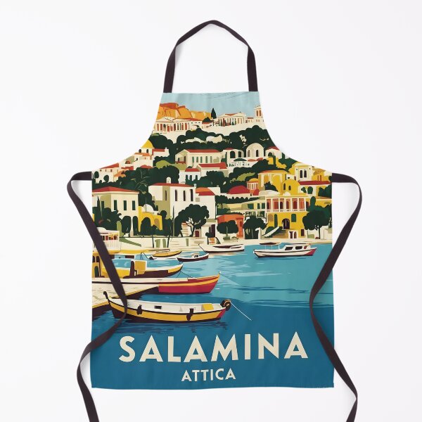 Item preview, Salamina Attica Greece Vintage Travel Retro Tourism designed and sold by TravelersGems.