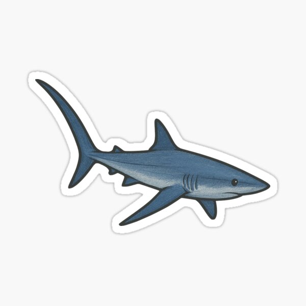 Item preview, Blue Shark Deep Sea Illustration designed and sold by Vendeloc.