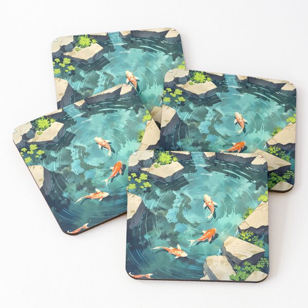 Item preview, Koi Pond Serene Fish Water Garden designed and sold by Ledsor.