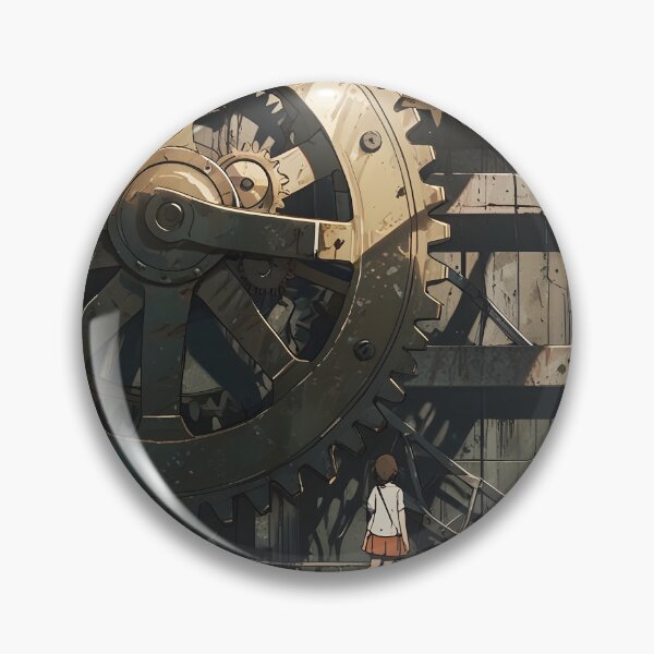 Item preview, Giant Gears Girl Watching Clockwork Mystery designed and sold by Ledsor.