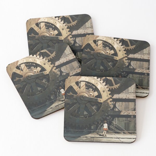 Item preview, Giant Gears Girl Watching Clockwork Mystery designed and sold by Ledsor.