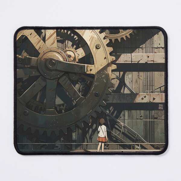 Item preview, Giant Gears Girl Watching Clockwork Mystery designed and sold by Ledsor.