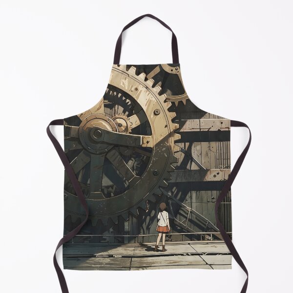 Item preview, Giant Gears Girl Watching Clockwork Mystery designed and sold by Ledsor.