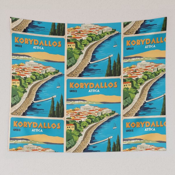 Item preview, Korydallos Thessaly Greece Vintage Travel Retro Tourism designed and sold by TravelersGems.