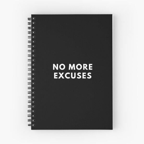 Item preview, No More Excuses - Inspirational Minimalist Quote designed and sold by LINE-WEAR.