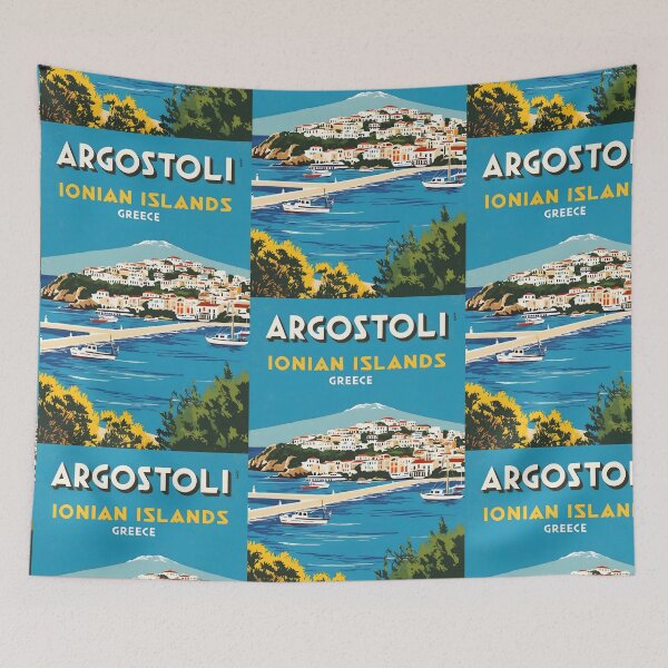 Item preview, Argostoli Ionian Islands Greece Vintage Travel Retro Tourism designed and sold by TravelersGems.