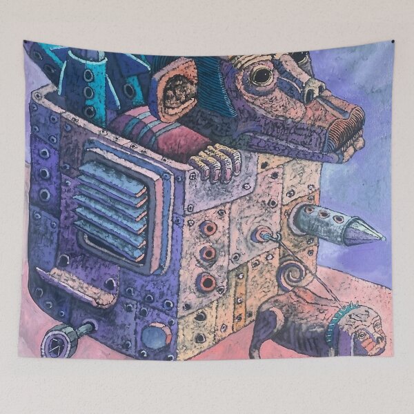 Item preview, "Captain Prototype & the Mechanical Beast" designed and sold by tikimora.