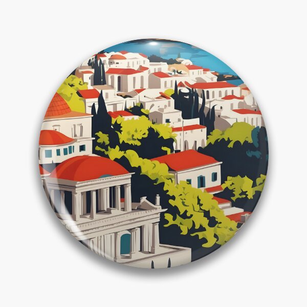 Item preview, Rafina Attica Greece Vintage Travel Retro Tourism designed and sold by TravelersGems.