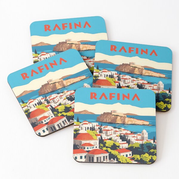Item preview, Rafina Attica Greece Vintage Travel Retro Tourism designed and sold by TravelersGems.