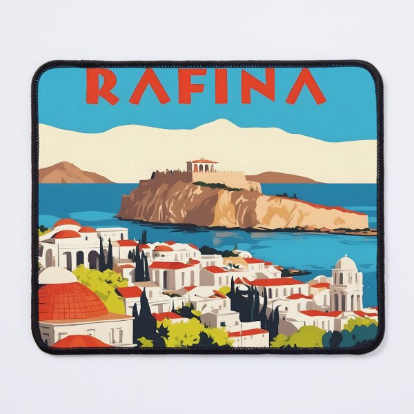 Item preview, Rafina Attica Greece Vintage Travel Retro Tourism designed and sold by TravelersGems.