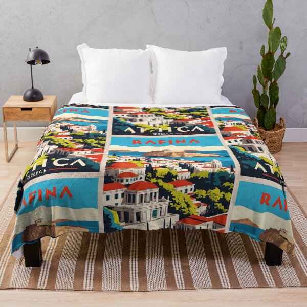 Item preview, Rafina Attica Greece Vintage Travel Retro Tourism designed and sold by TravelersGems.