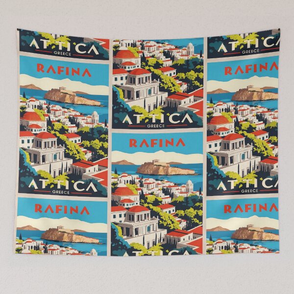 Item preview, Rafina Attica Greece Vintage Travel Retro Tourism designed and sold by TravelersGems.
