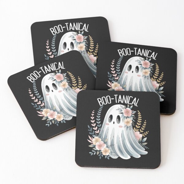 Item preview, Cute Boo-tanical Floral Ghost Art for Halloween Lovers designed and sold by MTJ-Mushrooms.