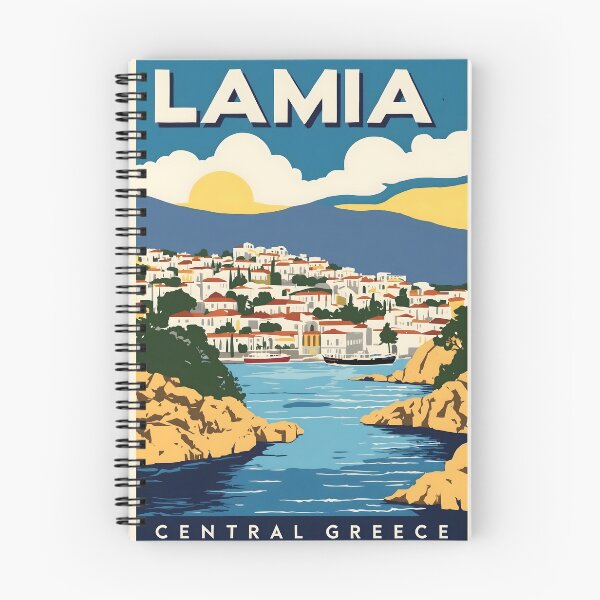 Item preview, Lamia Central Greece Vintage Travel Retro Tourism designed and sold by TravelersGems.