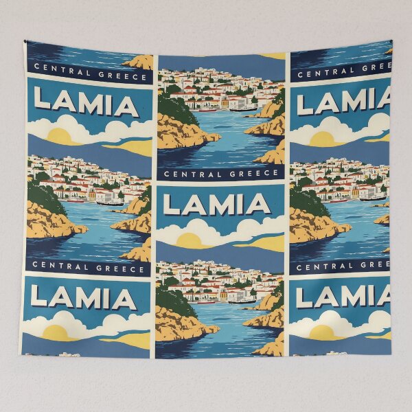 Item preview, Lamia Central Greece Vintage Travel Retro Tourism designed and sold by TravelersGems.