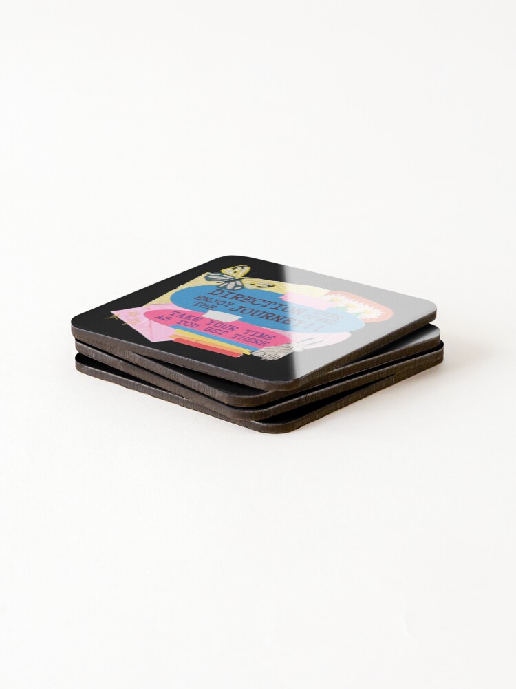 Thumbnail 4 of 5, Coasters (Set of 4), Direction Over Speed designed and sold by Strudelbee.
