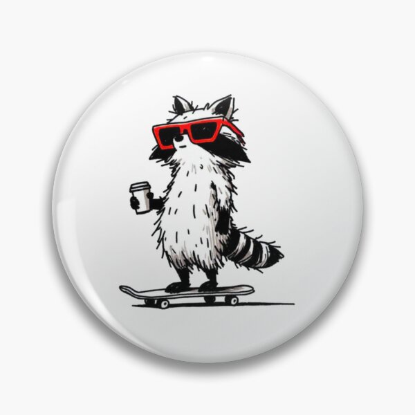 Item preview, Radical Raccoon on a Skateboard designed and sold by Ronny-Owiso.
