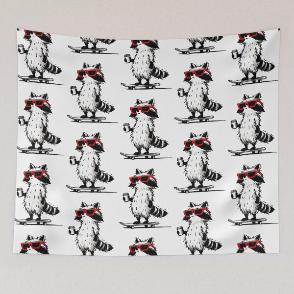 Item preview, Radical Raccoon on a Skateboard designed and sold by Ronny-Owiso.