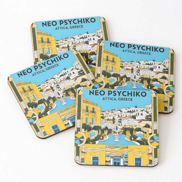 Item preview, Neo Psychiko Attica Greece Vintage Travel Retro Tourism designed and sold by TravelersGems.