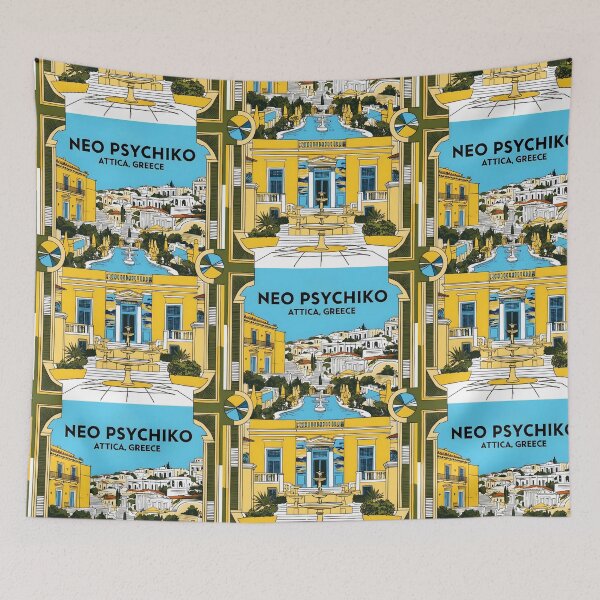 Item preview, Neo Psychiko Attica Greece Vintage Travel Retro Tourism designed and sold by TravelersGems.